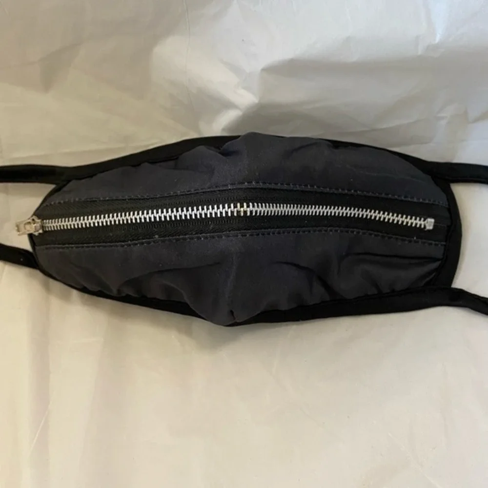Fashion Cotton Zippered Face‎ Mask Black